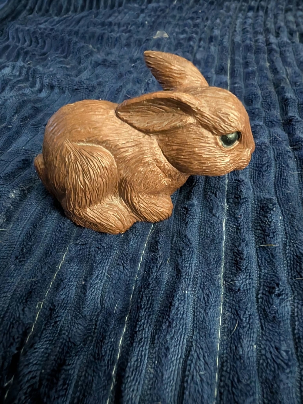 Brown Decorative Rabbit Figurine for Small Pets Spaces